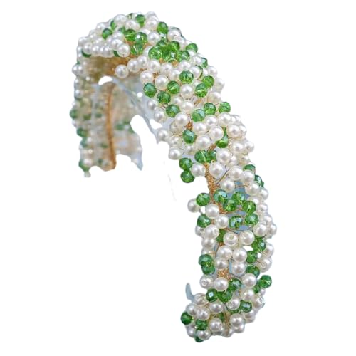 Damen Barock Trendy Perle Handgemachte Haarband Tiara Abschlussball Party Braut Hochzeit Haarschmuck von Generisch