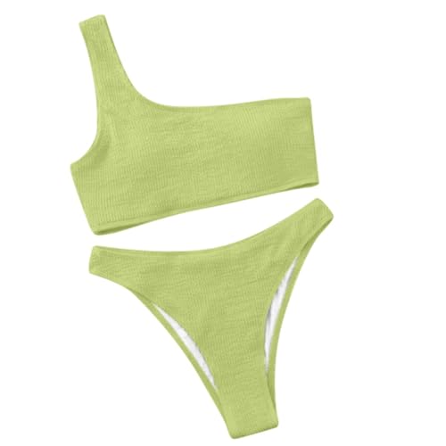 Damen Bikini Set Zweiteiliger Badeanzug Bikinis Bademode Bauchkontrolle StrandBikinis Sets V Ausschnitt Monokinis Bauchweg Bademode Swimsuit High Waist Bauchkontrolle Bikini Sets für Frauen Mädchen von Generisch