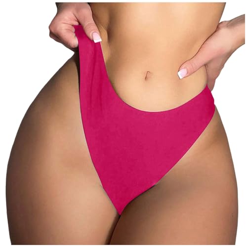 Damen Bikinihose Bikinihosen Mittlere Taille High Cut Bikini Hose String Bikinis Low Waist Sexy Bikinihose Tanga Brazilian Bikini Bottom Badehose Hipster Texturiertem Bikinislip Bademode Swimsuit von Generisch