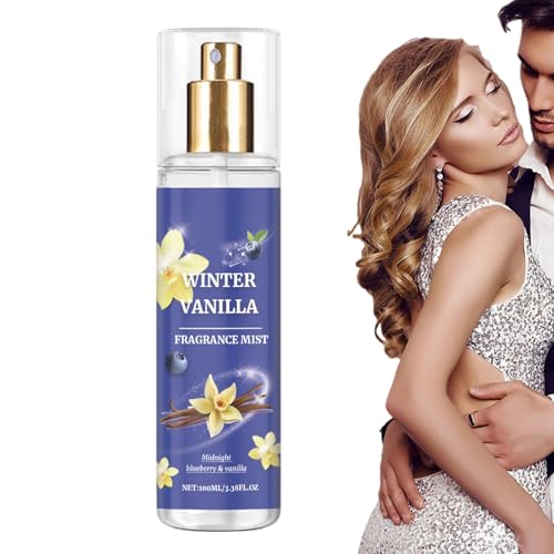 Damen Body Sprays | 100ml Vanille-Heidelbeer Körpernebel Damenparfüm - Vielseitiger Duftspray Für Beruf Dates Hotels Feiern von Generisch