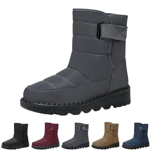 Damen Boots Winterstiefel Damen Gefüttert Wasserdicht Warm Gefütterte Schneestiefel Winterschuhe Mode Fleece Stiefeletten Winter Kurzschaft Winterschuhe von Generisch