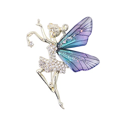 Damen-Brosche, Tanzendes Mädchen, Strass-Anstecknadel, Hochzeitsbankett, Brautbrosche für Hemdkragen, Dekoration von Generisch