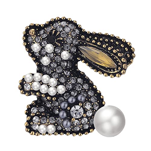 Damen Brosche Brosche für Freunde Kaninchen Mode Pin Stoff Männer schöne Frauen Geschenke Hase Dekoration Jacken Brosche Kastanienbraune Brosche (B, One Size) von Generisch