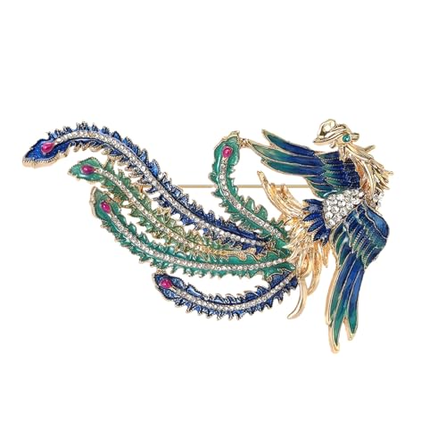Damen Brosche Pin Strass Brosche Elegante Temperament frauen Kleid Corsage Schmuck Pin Mädchen Haarschleifen (Blue, 7. 5x4. 8cm) von Generisch