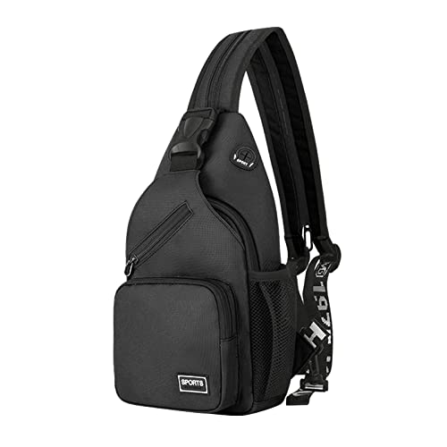 Damen Brusttasche Große Kapazität Rucksack Casual Messenger Bag Crossbody Bag Vielseitige Tasche Herren Tasche Pack Messenger Bag, Schwarz , Einheitsgröße von Generisch