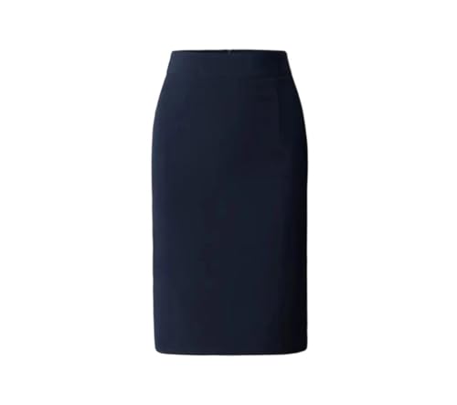 Damen Büro Bleistiftröcke Elegant Casual Slim Hohe Taille Rock, dunkelblau, XXL von Generisch