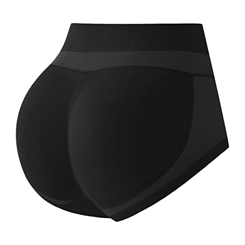 Damen Butt Lifter Höschen Hüfte Push Up Slip Po Heber Unterhose Hip Enhancer Shapewear Gepolstert Miederhose Miederslip Seamless Unterwäsche (Black, XL) von Generisch