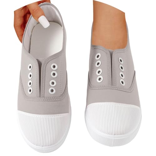 Damen Canvas Schuhe Low Top Turnschuhe Bequeme Sneaker Leichte Atmungsaktiv Fitnessschuhe Straßenlaufschuhe Weich Schnürschuhe von Generisch