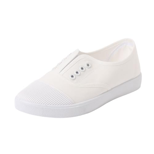 Damen Canvas Schuhe Low Top Turnschuhe Bequeme Sneaker Leichte Atmungsaktiv Fitnessschuhe Straßenlaufschuhe Weich Schnürschuhe von Generisch