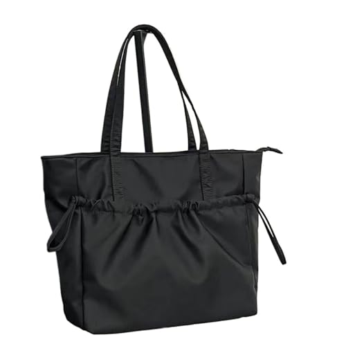 Damen Canvas Tote Bag Wasserdicht Large Capaci Commuting Oulder Handtasche, Schwarz, Einheitsgröße von Generisch