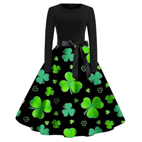 Damen Casual Langer Rock mit Saint.P's Day Print und Rundhalsausschnitt Maxikleid Kurzarm Nachtkleid Kleeblatt Glück Kleid Cocktail 2024 Urlaub Arbeit Kleid St. Patrick's Day Kleid, grün, X-Large Damen Casual Langer Rock mit Saint.P's Day Print und Rundhalsausschnitt Maxikleid Kurzarm Nachtkleid Kleeblatt Glück Kleid Cocktail 2024 Urlaub Arbeit Kleid St. Patrick's Day Kleid, grün, X-Large von Generisch