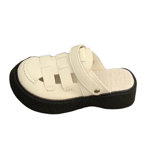 Damen-Clog mit Fußgewölbeunterstützung, Damen-Clogs und Pantoletten mit Rückengurt, weiche Polsterung, Wanderpantoletten, Leder, Gartenschuhe, Plantarfasziitis, Erholung, Hausschuhe, Sommer, Strand von Generisch
