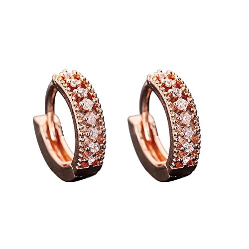 Damen-Creolen, leichte Kreolen, glänzende Zirkonia-Ohrringe, Schmuck, große, dünne Creolen für Damen, Einheitsgröße, Metall, Kein Edelstein von Generisch