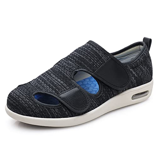 Damen Diabetes Schuhe Air Cushion, Extra Breite Orthopädische Diabetische Schuhe Älterer Leichter Turnschuh für Arthritis Ödem Geschwollene Füße Daumen Valgus von Generisch