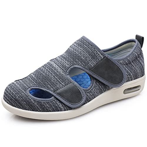 Damen Diabetes Schuhe Air Cushion, Extra Breite Orthopädische Diabetische Schuhe Älterer Leichter Turnschuh für Arthritis Ödem Geschwollene Füße Daumen Valgus von Generisch