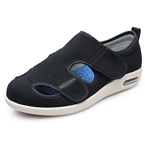 Damen Diabetes Schuhe Air Cushion, Extra Breite Orthopädische Diabetische Schuhe Älterer Leichter Turnschuh für Arthritis Ödem Geschwollene Füße Daumen Valgus von Generisch