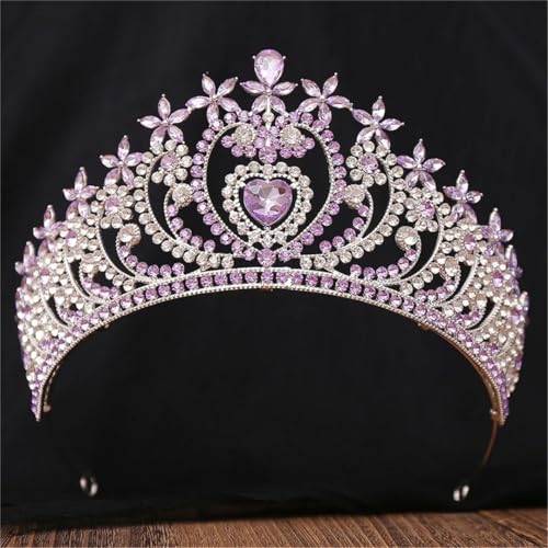 Damen-Diadem mit Wassertropfen, Kristallkrone, Strass, Kopfschmuck, Haarschmuck für Brautschmuck, Hochzeitskleid, Dekoration, Tiaras, Kristall von Generisch