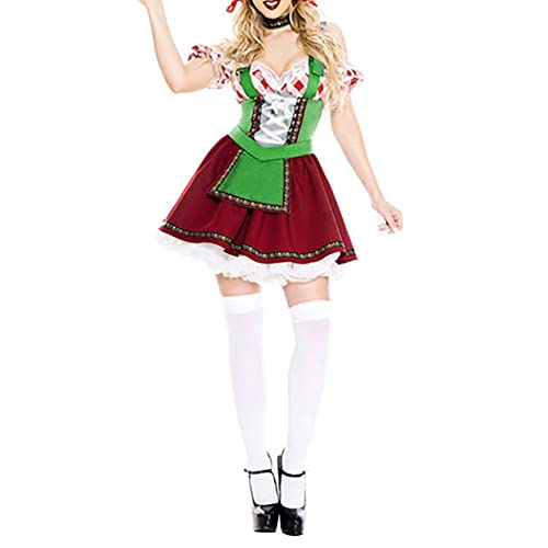 Generisch Damen Dirndl Trachtenkleid Kurz Sexy Maxikleid Strandkleid Cocktailkleid Partykleid Oktoberfest Vintage Partykleid Camikleid FüR Oktoberfest Besondere AnläSse von Generisch