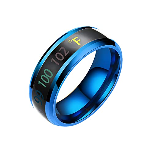 Damen-Eheringe, modisch, intelligentes Display, Temperatur, physische Ringe, Geburtstagsgeschenke für Frauen, 11, Kupfer, Kein Edelstein Damen-Eheringe, modisch, intelligentes Display, Temperatur, physische Ringe, Geburtstagsgeschenke für Frauen, 11, Kupfer, Kein Edelstein von Generisch