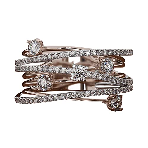 Damen-Eheringe, modischer Diamant, durchbrochener Trennring, Zirkon, Verlobungsring, Hochzeitsring, Geschenke für Ehefrau, Freundin, 32, Metall, Ohne Edelstein Damen-Eheringe, modischer Diamant, durchbrochener Trennring, Zirkon, Verlobungsring, Hochzeitsring, Geschenke für Ehefrau, Freundin, 32, Metall, Ohne Edelstein von Generisch