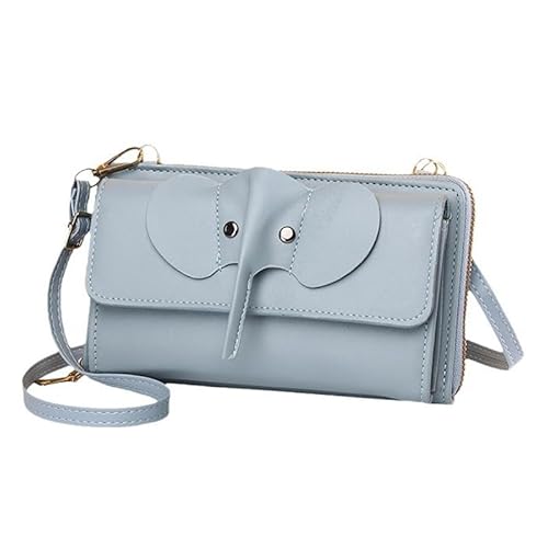Damen Elefant Münzgeldbörse Schlüsseletui mit Schultergurt Multifunktions-Reißverschluss Aufbewahrung Geldbeutel von Generisch
