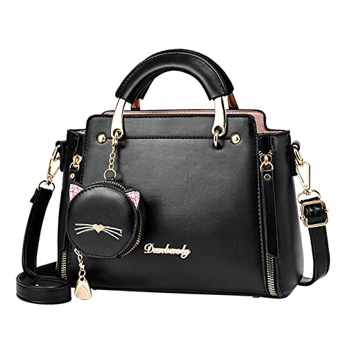 Damen Fashion Portable Shoulder Bag Messenger Bag Jelly Handtasche, Schwarz , Einheitsgröße von Generisch