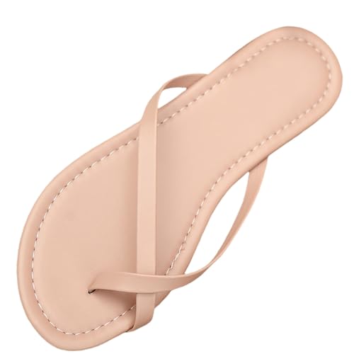 Damen Flip Flops Square Toe Hausschuhe Leichte Komfort Walking Flip Flops Clip Toe Sandalen Zehentrenner Thong Hausschuhe, rose, 37.5 EU von Generisch