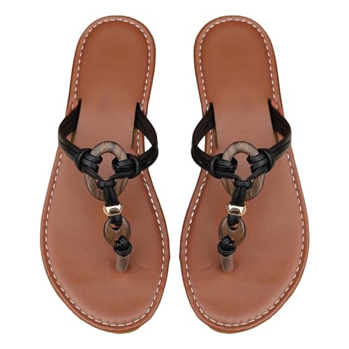 Damen Flip Flops mit 111 Frauen Strand Thong Hausschuhe Hollow Casual Clip Toe Hausschuhe Flache Schuhe Sandalen für Indoor & Outdoor Urlaub Sommer Beruf, Schwarz , 37.5 EU Damen Flip Flops mit 111 Frauen Strand Thong Hausschuhe Hollow Casual Clip Toe Hausschuhe Flache Schuhe Sandalen für Indoor & Outdoor Urlaub Sommer Beruf, Schwarz , 37.5 EU von Generisch
