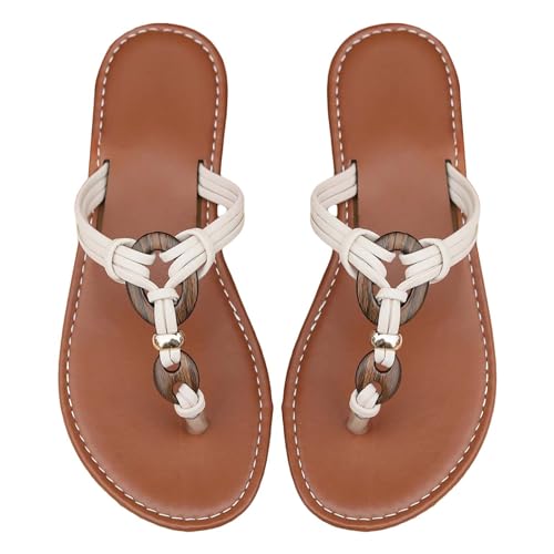 Damen Flip Flops mit 111 Frauen Strand Thong Hausschuhe Hollow Casual Clip Toe Hausschuhe Flache Schuhe Sandalen für Indoor & Outdoor Urlaub Sommer Beruf, weiß, 37 EU Damen Flip Flops mit 111 Frauen Strand Thong Hausschuhe Hollow Casual Clip Toe Hausschuhe Flache Schuhe Sandalen für Indoor & Outdoor Urlaub Sommer Beruf, weiß, 37 EU von Generisch