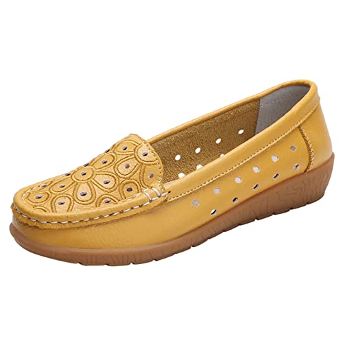 Damen Freizeit Schuhe Elegante Stiefel Grobe Absätze Modelle mit Reißverschluss Fashion High Heels für den Alltag (Yellow, 39) von Generisch