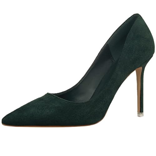 Damen Freizeitschuhe 6 Freizeitschuhe Unisex Leichte Arbeitsschuhe Sportlich Atmungsaktiv Slip Arbeit Turnschuhe Plateau Heels Größe 42, grün, 38.5 EU von Generisch