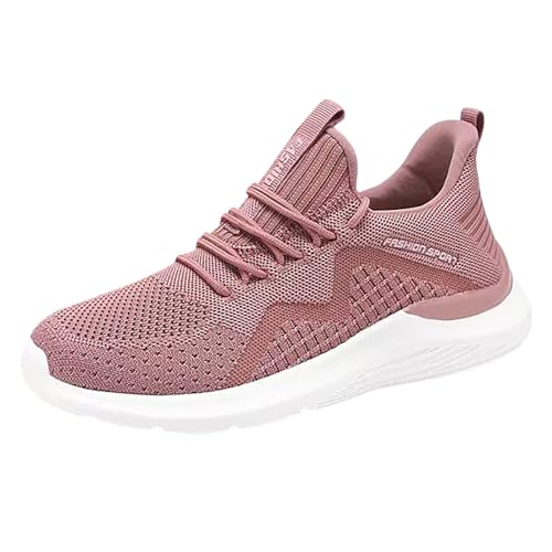 Damen Freizeitschuhe Barfußschuhe Netz-Up-Sportschuhe Shock Arch Support Schuhe Straßenlaufschuhe Laufschuhe Flach Trachtenschuhe Wanderschuhe Memory-Schaum Leicht von Generisch
