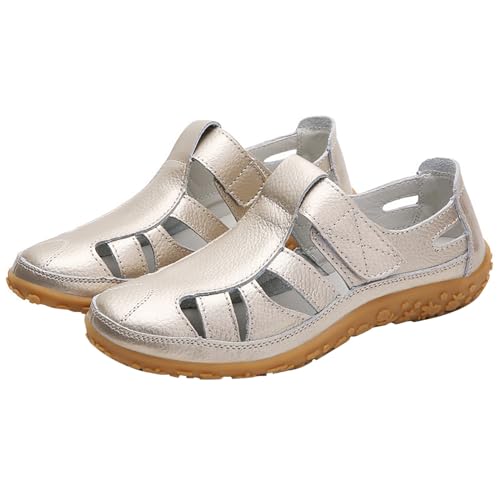 Damen Freizeitschuhe Herren Sandalen Vorne Geschlosse Weich Leicht Barfußschuhe Atmungsaktiv Hohl Sommerschuhe Weichen Sohle Strandschuhe Outdoorschuhe Sport Wanderschuhe Trekkingsandalen von Generisch