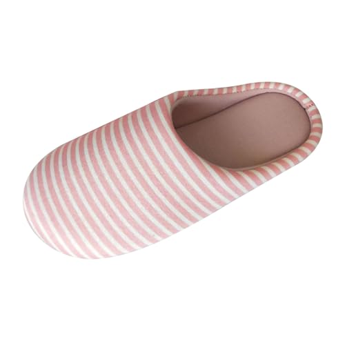 Damen Frühling Sommer Herbst und Winter Dünne Nicht Weiche Atmungsaktive Baumwolle Hausschuhe Vor Und Nach Der Schwangerschaft Mokassins Hausschuhe Für Frauen Leder, rose, 37.5 EU von Generisch