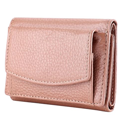 Damen Geldbörse Kurz Mode Leder Geldbörse Taschenverschluss Dekorative Schalen für Schlüssel und Geldbörse, hot pink, Einheitsgröße von Generisch