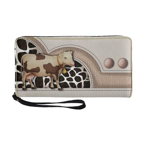 Damen-Geldbörse mit Kuh-Aufdruck, PU-Leder, Kuh-Druck, Sonnenblume, stilvolle Kreditkarten-Clutch, Geldtasche für Business, a, Refer to description, Unisex Damen-Geldbörse mit Kuh-Aufdruck, PU-Leder, Kuh-Druck, Sonnenblume, stilvolle Kreditkarten-Clutch, Geldtasche für Business, a, Refer to description, Unisex von Generisch