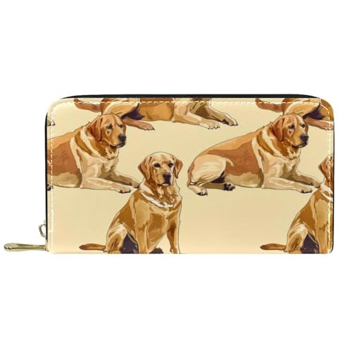 Damen-Geldbörse mit Reißverschluss und Handy-Clutch, Labrador-Muster, Reise-Geldbörse, Leder, Clutch, Kartenhalter, Organizer, Handgelenke, mehrfarbig, Einheitsgröße von Generisch