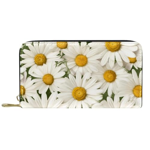 Damen-Geldbörse mit Reißverschluss und Handy-Clutch, Little Daisy Gras, Reise-Geldbörse, Leder, Clutch, Kartenhalter, Organizer, Handgelenke, mehrfarbig, Einheitsgröße von Generisch