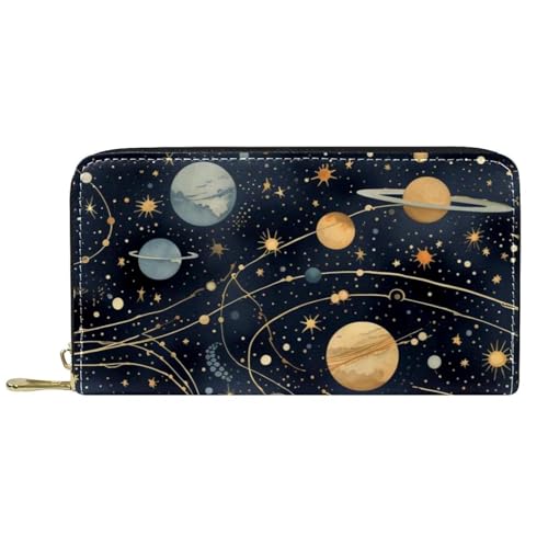 Damen-Geldbörse mit Reißverschluss und Handy-Clutch, Sternbilder V, Reise-Geldbörse, Leder, Clutch, Kartenhalter, Organizer, Handgelenke, mehrfarbig, Einheitsgröße von Generisch