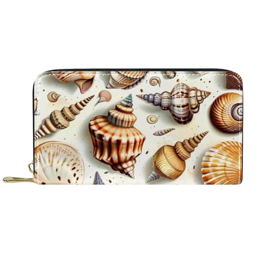 Damen-Geldbörse mit Reißverschluss und Handy-Clutch, Strandmuschel, Reise-Geldbörse, Leder, Clutch, Kartenhalter, Organizer, Handgelenke, mehrfarbig, Einheitsgröße von Generisch