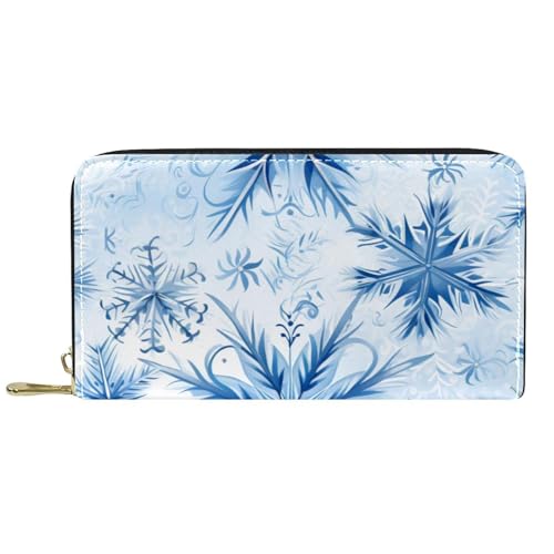 Damen-Geldbörse mit Reißverschluss und Handy-Clutch, Weihnachten, Schnee, Reise-Geldbörse, Leder, Clutch, Kartenhalter, Organizer, Handgelenke, mehrfarbig, Einheitsgröße von Generisch