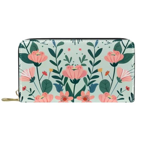Damen-Geldbörse mit Reißverschluss und Handy-Clutch, frischer Hochzeitsstrauß, Reise-Geldbörse, Leder, Clutch, Kartenhalter, Organizer, Handgelenke, mehrfarbig, Einheitsgröße von Generisch