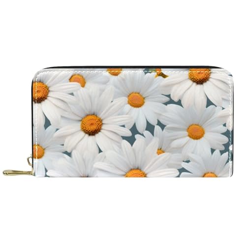 Damen-Geldbörse mit Reißverschluss und Handy-Clutch, kleine Gänseblümchen, Reise-Geldbörse, Leder, Clutch, Kartenhalter, Organizer, Handgelenke, mehrfarbig, Einheitsgröße von Generisch