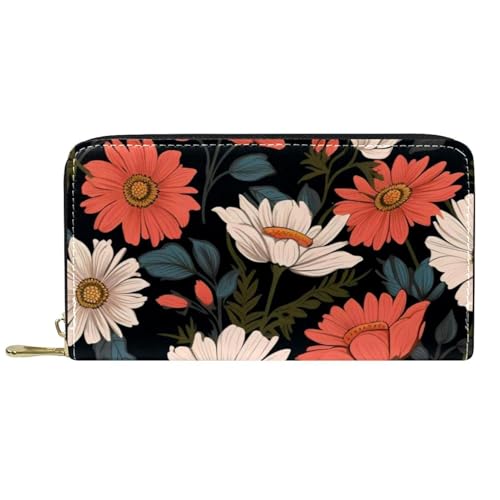 Damen-Geldbörse mit Reißverschluss und Handy-Clutch, schönes Blumenmuster, Reise-Geldbörse, Leder, Clutch, Kartenhalter, Organizer, Handgelenke, mehrfarbig, Einheitsgröße von Generisch