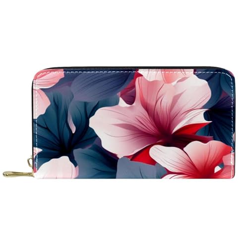 Damen-Geldbörse mit Reißverschluss und Handy-Clutch, schönes Blumenmuster, Reise-Geldbörse, Leder, Clutch, Kartenhalter, Organizer, Handgelenke, mehrfarbig, Einheitsgröße von Generisch
