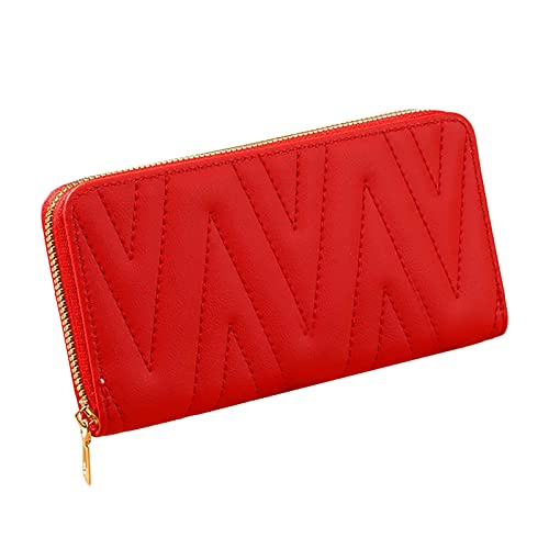 Damen-Geldbörsen, klein, einfarbig, lange Handy-Tasche mit großem Fassungsvermögen, 2023, modisch, multifunktional, mit Reißverschluss, RD1, Einheitsgröße von Generisch