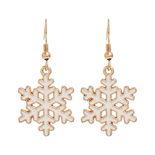 Damen Geschenke Weihnachten Weihnachten kreative Urlaub Party Ohrringe Schmuck Creolen Frauen Santa Schneemänner Krücke (P, One Size) von Generisch