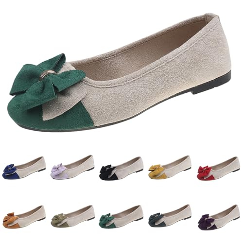 Damen Geschlossene Ballerinas Schleife Mokassin Weich Faux Wildleder Flach Spitze Pumps Runde Zehe Kleid Schuhe Komfort Slip On Klassische Sommerschuhe Bootsschuhe Walking Flats für Frauen Damen Geschlossene Ballerinas Schleife Mokassin Weich Faux Wildleder Flach Spitze Pumps Runde Zehe Kleid Schuhe Komfort Slip On Klassische Sommerschuhe Bootsschuhe Walking Flats für Frauen von Generisch