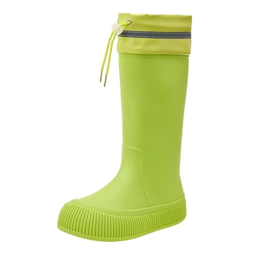 Damen Gummistiefel Wasserdichte Boots Damen Short Rain Boots for Womens Ankle Rainboot Garden Boot Ladies Rubber Outside Work With Comfort Laufschuhe Schuhe (Green,36) von Generisch
