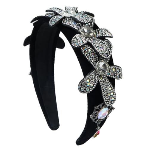 Damen-Haarband mit Strass-Blume, Khaki, Diamant-Stirnband, Urlaub, formelles Haar-Accessoire Damen-Haarband mit Strass-Blume, Khaki, Diamant-Stirnband, Urlaub, formelles Haar-Accessoire von Generisch